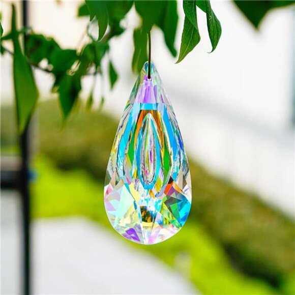 120mm Crystal Prism Suncatcher Window Hanging Sun Catchers AB Colored Crystals - Picture 5 of 7